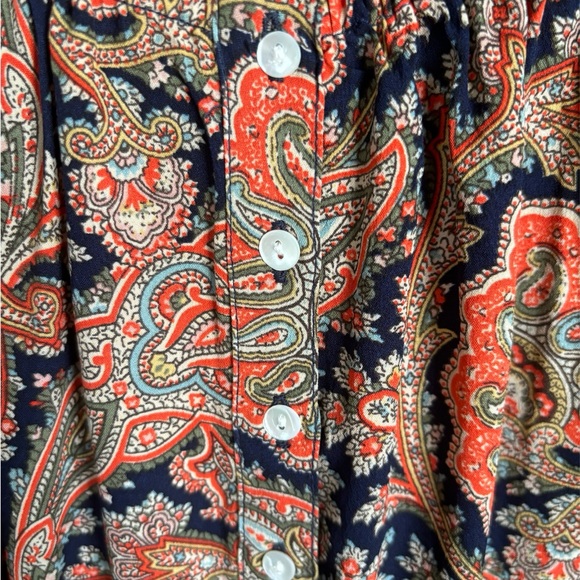 Francesca’s Summer romper adjustable straps decorative buttons on front size M - Picture 2 of 6